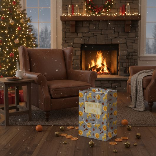 オリジナルホリデーペーパーバッグ(ジンジャーブレッド) ミディアムペーパーバッグ