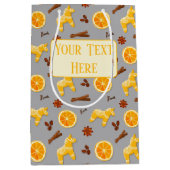 オリジナルホリデーペーパーバッグ(ジンジャーブレッド) ミディアムペーパーバッグ (正面)