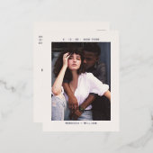 オリジナルホリデー写真 ウェディング セーブ・ザ・デート 箔招待状ポストカード