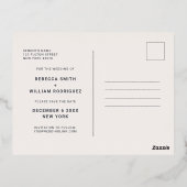 オリジナルホリデー写真 ウェディング セーブ・ザ・デート 箔招待状ポストカード