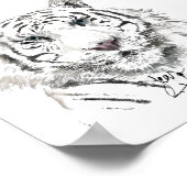 オリジナルホワイトタイガー水の色イデオグラ中国のム ポスター (角)