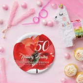 オリジナルポピーウォーターカラーズ第50回誕生日パーティーPP ペーパープレート (パーティー)