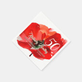 オリジナルポピー水の色50th誕生日パーティーPN スタンダードカクテルナプキン (角)