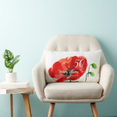 オリジナルポピー水の色50th誕生日Lu枕 ランバークッション (椅子)