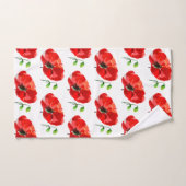 オリジナルポピー水彩画春パーソナライズされたBTS バスタオルセット (ハンドタオル)