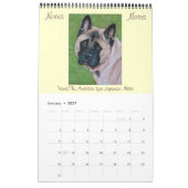 オリジナルポートレート犬の絵画2024 カレンダー (1月 2027)