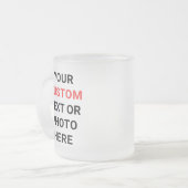 オリジナルマグカップ | ここにテキスト、写真、ロゴ、またはデザインを追加  フロストグラスマグカップ (正面左)