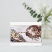 オリジナルミケランジェロ絵を描インシスティンチャペルローマ ポストカード (スタンド正面)