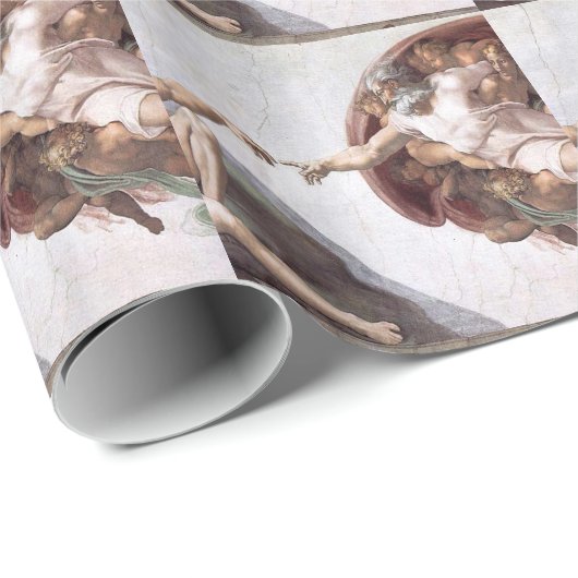 オリジナルミケランジェロ絵を描インシスティンチャペルローマ ラッピングペーパー (ロールコーナー)