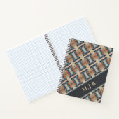 オリジナルミックスメディアパターンモノグラムQRコード ノートブック (内部)