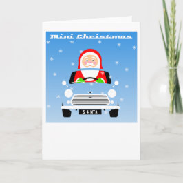 オリジナルミニクラシッククリスマスサンタカー カード
