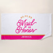 オリジナルミニマリストブライズメイドビーチタオル ビーチタオル (正面)