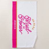 オリジナルミニマリストブライズメイドビーチタオル ビーチタオル (正面)