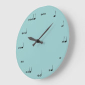 オリジナルミュージックノートクロック ラージ壁時計 (傾斜)