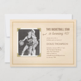 オリジナルメッセージの古い写真の誕生日招待状 招待状