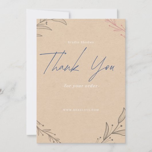 オリジナルメッセージの感謝カード サンキューカード (正面)