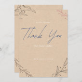 オリジナルメッセージの感謝カード サンキューカード (正面/裏面)