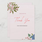 オリジナルメッセージの感謝カード サンキューカード (正面/裏面)