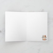 オリジナルメッセージを入力、ユーモアあふれる猫 カード (内部)