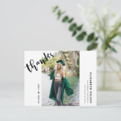 オリジナルメッセージ モダン 卒業 ありがとう ポストカード (スタンド正面)