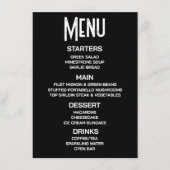 オリジナルメニューを作成 - 黒のカスタムメニュー メニュー (正面)