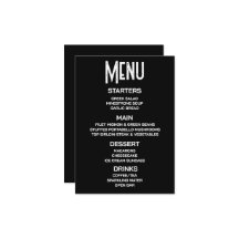 オリジナルメニューを作成 - 黒のカスタムメニュー