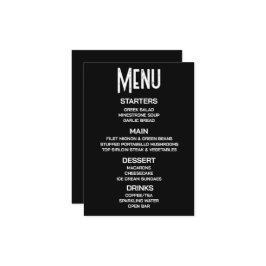 オリジナルメニューを作成 - 黒のカスタムメニュー メニュー