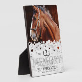 オリジナルメモリアルペット馬写真 フォトプラーク (側面)