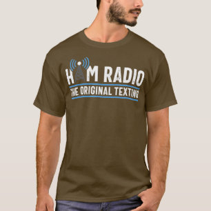 オリジナルメールや文字を打つハムラジオオペレーターアマチュアギフト Tシャツ