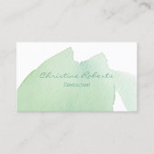 オリジナルモダンターコイズアクアウォーターカラーコール 名刺 (正面)