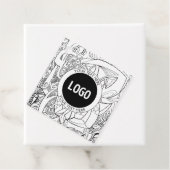 オリジナルモダンラインアートワークとロゴ フェイバータグ (インサイチュ)