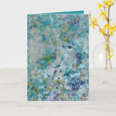 オリジナルモダン・抽象芸術・アート・デザイン カード (黄色い花)