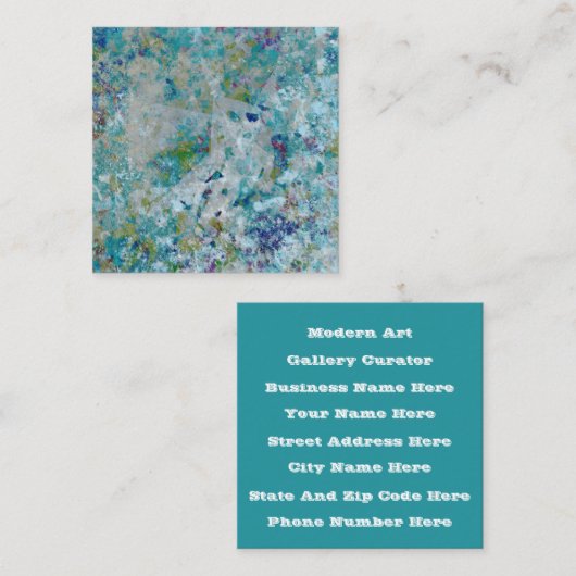 オリジナルモダン・抽象芸術・アート・デザイン スクエア名刺 (正面/裏面)