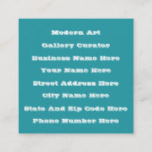 オリジナルモダン・抽象芸術・アート・デザイン スクエア名刺 (裏面)