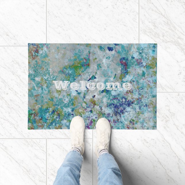 オリジナルモダン・抽象芸術・アート・デザイン ドアマット (室内)