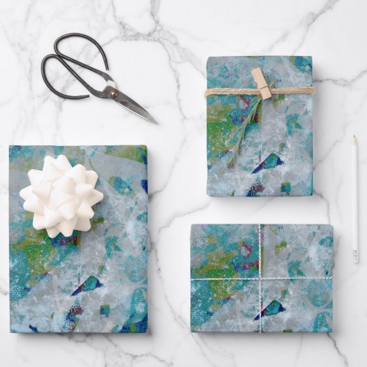 オリジナルモダン・抽象芸術・アート・デザイン ラッピングペーパーシート (正面)