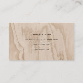 オリジナルモノグラムのクラシックな木製スクリプト 名刺 (裏面)