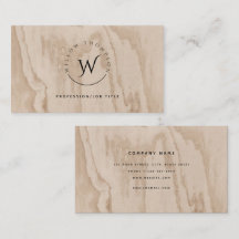 オリジナルモノグラムのクラシックな木製スクリプト