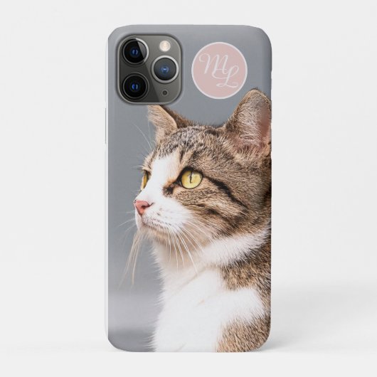 オリジナルモノグラムの猫の写真 Case-Mate iPhoneケース (裏)
