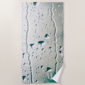 オリジナルモノグラムの白い雨粒のバチェロレッテパーティー ビーチタオル (正面)