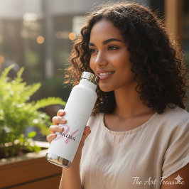 オリジナルモノグラムネーム 白 ウォーターボトル