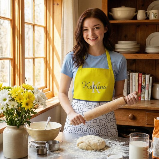 オリジナルモノグラムプリントエプロン エプロン