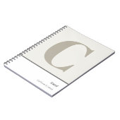 オリジナルモノグラム入り ノートブック (左側)