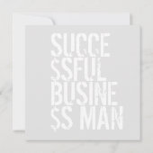 オリジナルモノグラム おしゃれ ゴールド パターン 成功 招待状 (裏面)