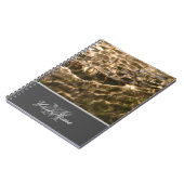 オリジナルモノグラム（イニシャル）入り 透明な水 ノートブック (左側)