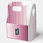 オリジナルモノグラム ピンクグラデーション 縦型ギフトボックス フェイバーボックス (オープン)