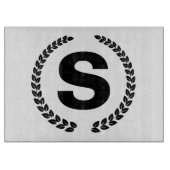 オリジナルモノグラム ライラックリーフ付き カッティングボード (正面)