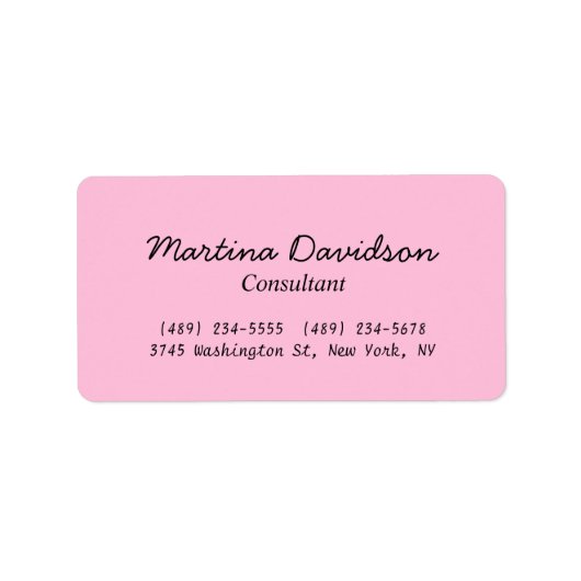 オリジナルユニークピンククリエイティブ手書き ラベル (正面)