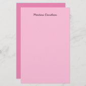 オリジナルユニークピンククリエイティブ手書き 便箋 (正面/裏面)