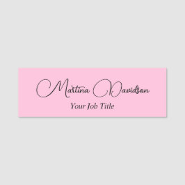 オリジナルユニークピンククリエイティブ手書き 名札